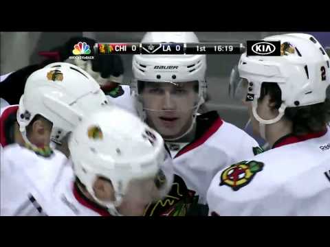 Patrick Kane scores the first goal of the 2013 nhl season. Jan 19th 2013