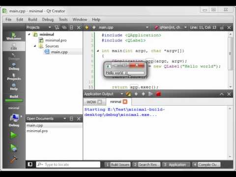 C++ Qt 7 - Basic Application and HTML Aware Widgets