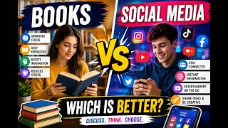 Books vs Social Media 📚📱 | English Listening Practice | Improve Your English