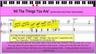 'All The Things You Are' - Jazz piano tutorial