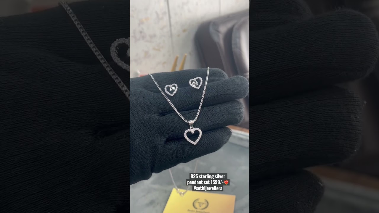 925 sterling silver pendant set 1599/-❤️‍🔥#sethijewellers