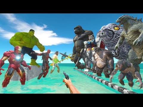 FPS Avatar Rescues Monsters and Fights Super Heroes - Animal Revolt Battle Simulator