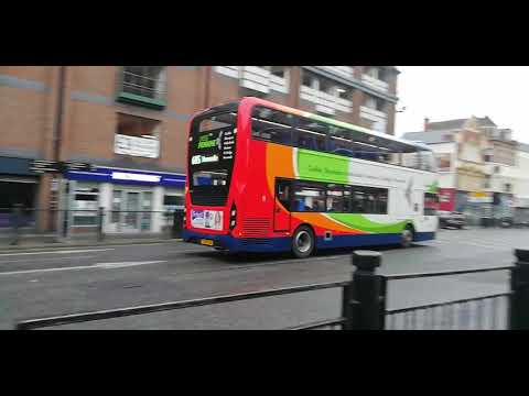 Stagecoach and Go North East buses passing Eldon Square (14/03/2020)