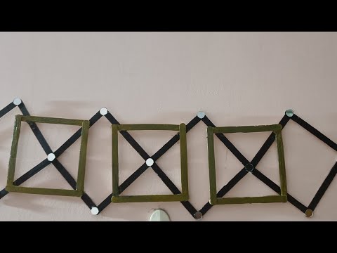 Ice cream stick wall craft #wall craft#wall stick craft#youtube