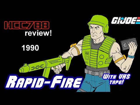 HCC788 - 1990 RAPID-FIRE - Fast Attack  Expert & VHS Tape - Vintage G.i. Joe toy!