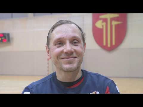 Filip Pach (MOSiR Bochnia) po wygranej z AZS Politechnika Świętokrzyska