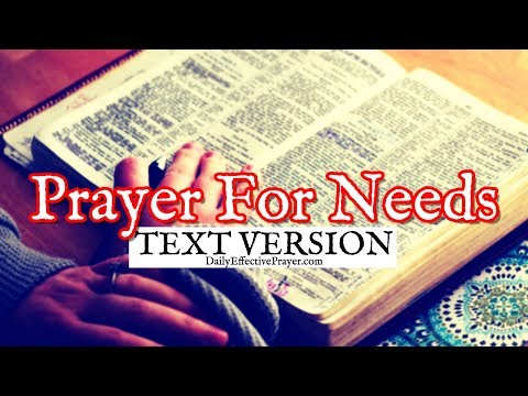 Prayer For All Your Needs (Text Version - No Sound) Video