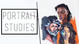 Portrait Painting Practice · 30 Ways to Fill a Sketchbook · SemiSkimmedMin