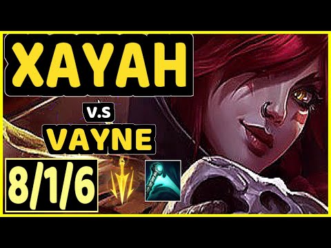 STIXXAY (XAYAH) vs VAYNE - 8/1/6 KDA BOTTOM ADC GAMEPLAY - NA Ranked GRANDMASTER
