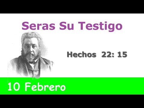 Seras su Testigo 10 Febrero Devocional La Chequera del Banco de la Fe Charles Spurgeon