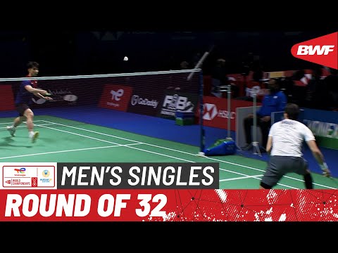 TotalEnergies BWF World Championships 2021 | Luka Wraber (AUT) vs Loh Kean Yew (SGP) | R32