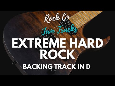 Extreme Hard Rock Guitar Backing Track in D Minor