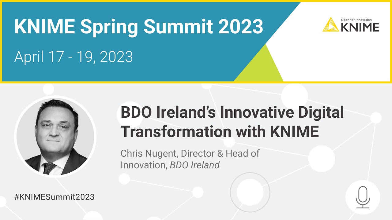 BDO Ireland's Innovative Digital Transformation with KNIME - YouTube