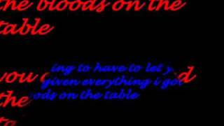 blood on the table with lyrics
