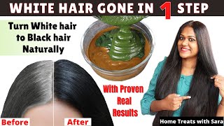 Just 1 Use 👉 Turn White to Black Hair Naturally | Natural Black Hair💯 Live Results| No Dye |No Color