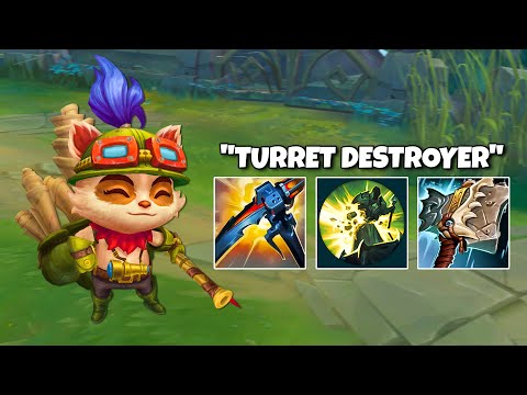 ULTIMATE SPLITPUSH TEEMO BUILD (KILL TURRET IN SECONDS)