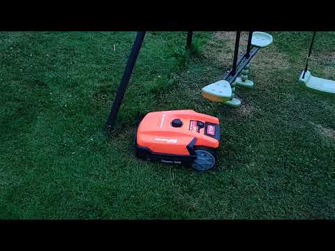 tough test for openmower. wet conditions and complex swing set.