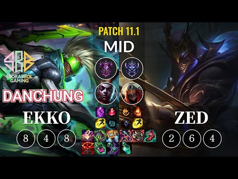 SRB Danchung Ekko vs Zed Mid - KR Patch 11.1