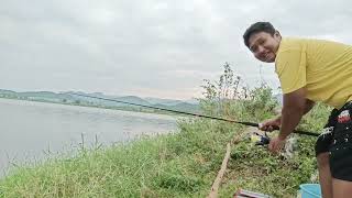 ตกปลาตะเพียนที่ห้วยกระพร้อย กาญจนบุรี กินเบ็ดเร็วมากแค่1นาที