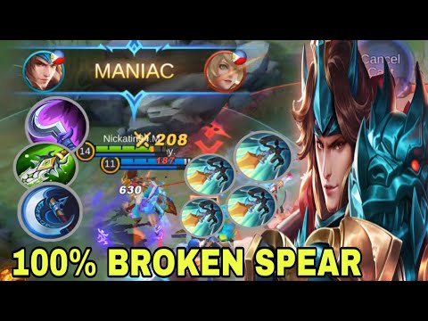Zilong Brutal Spear 100% Broken "MANIAC" Zilong Full Damage Build