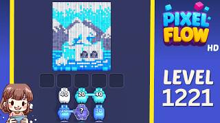 Pixel Flow Level 1221 Solution Walkthrough