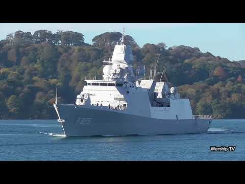 ROYAL NETHERLANDS NAVY HNLMS EVERTSEN F805 LEAVES DEVONPORT AT RUSTY ANCHOR - 29th October 2018