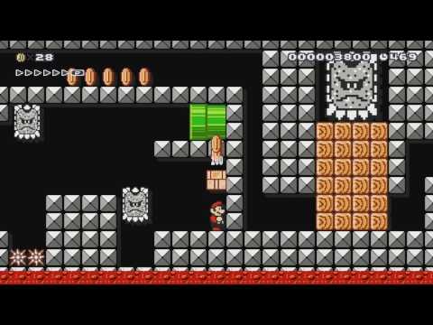 Super Mario Maker Levels: "Thwomp Labyrinth"