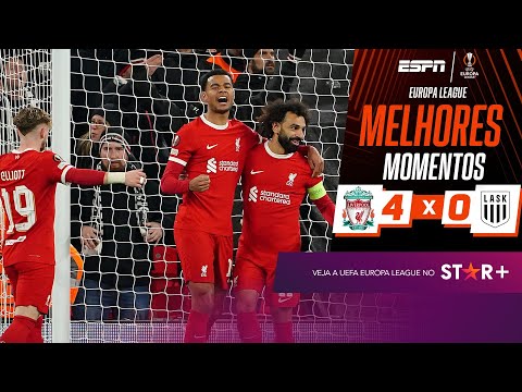 Liverpool dá aula de futebol e massacra o LASK com show de Gakpo na Europa League