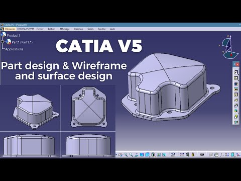 Tutorial CATIA V5 ( Part design & Wireframe and surface design)