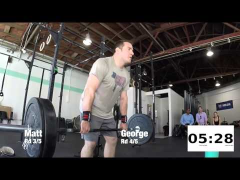 "DT" CrossFit Hero WOD [Extended Footage] - George (8:46) & Matt (14:30) @ United Barbell