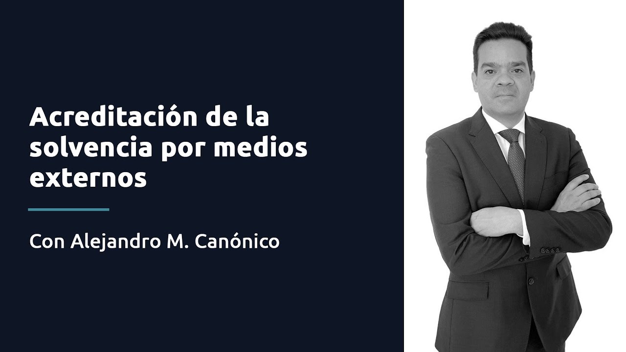 Acreditación de la solvencia por medios externos