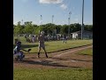 Kadyn batting against Harris Lake Park on 7/9/19