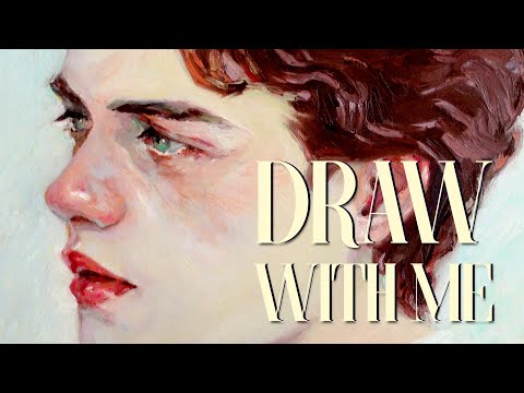 Oil Pastel Portrait | Draw With Me✍️ 4K art process