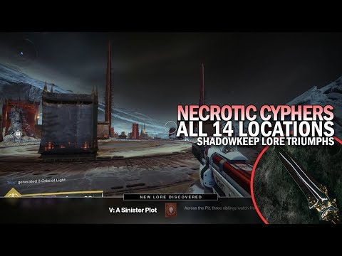 All 14 "Necrotic Cypher" Lore Triumphs Guide - Item Locations [Destiny 2 Shadowkeep]