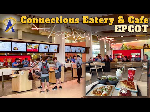 Connections Eatery & Cafe at Epcot – Tour of new restaurant and Starbucks location with mural