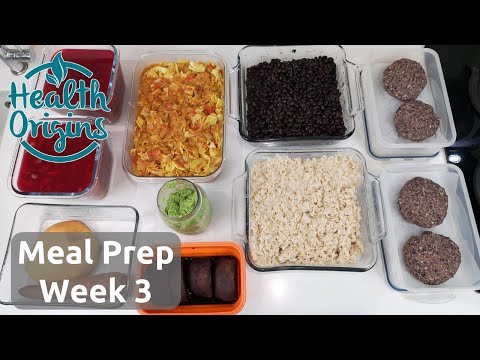 WK3 Vegan Meal Prep For Weight Loss - Beetroot Soup, Bean Burgers & Cabbage Curry