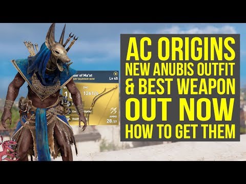 New Assassin's Creed Origins Anubis Outfit OUT NOW & New Best Weapon (AC Origins Anubis Outfit) Video