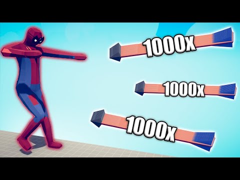 SPIDERMAN GIANT vs 1000x OVERPOWERED UNITS - TABS | Totally Accurate Battle Simulator 2023