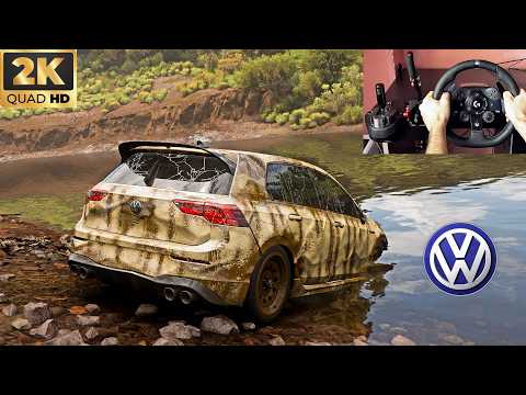 Rebuilding Volkswagen GOLF R MK8 2022 | Forza Horizon 5 Steering Wheel Gameplay
