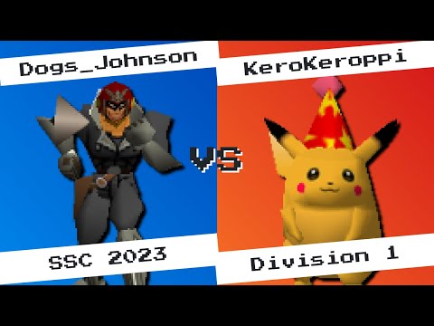 Dogs_Johnson (Captain Falcon) vs KeroKeroppi (Pikachu) - SSC23 D1 - SSB64