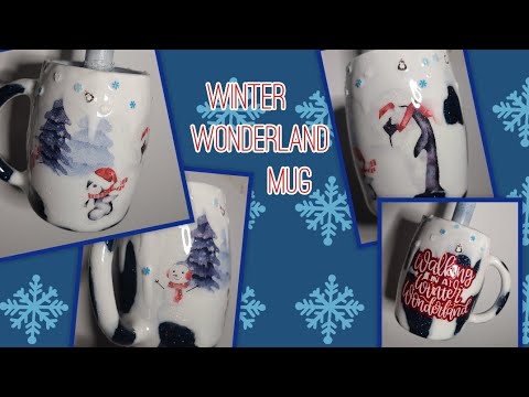 Winter Wonderland Blue Glitter Peekaboo Mug With Drip Tumbler Tutorial