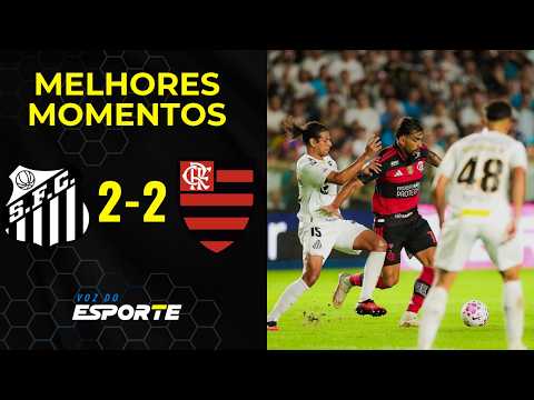 ⚽ SANTOS 2 X 2 FLAMENGO | DOIS GOLS DE NEYMAR, EXPULSÃO E REAÇÃO NA VILA | 29ª RODADA | BRASILEIRÃO