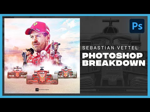 How I made a Sebastian Vettel graphic - Graphic Breakdown (Photoshop)