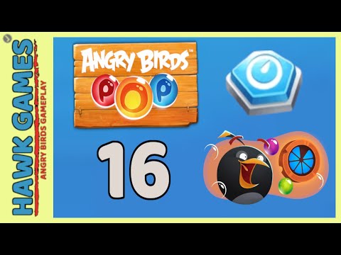 Angry Birds Stella POP Bubble Shooter Level 16 - Walkthrough, No Boosters