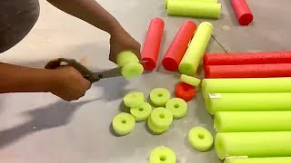 HOW I MADE MY LIVING ROOM CHAIR USING POOL NOODLE! DIY CHAIR