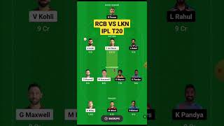 rcb vs lkn dream11, rcb vs lsg dream11 team, lkn vs rcb ipl t20 dream11 team, lkn vs blr dream11,