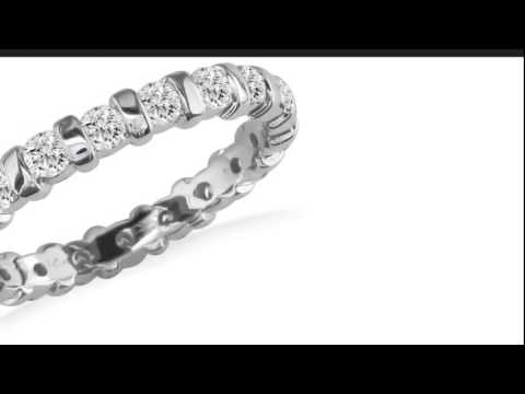 2ct Rounded Bar Set Diamond Eternity Band in 18k WG, GH SI, 4-9.5 - SuperJeweler.com