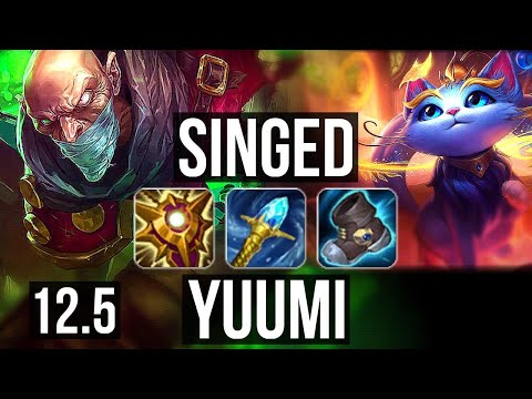 SINGED & Jinx vs YUUMI & Ziggs (SUP) | Rank 2 Singed, Dominating | KR Challenger | 12.5