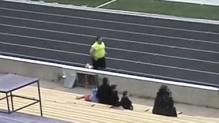 A fat guy running 100 meters