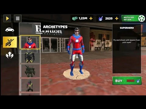 Rope Hero Vice Town - CitySuperhero Car Challenge DriverGames - Android GamePlay